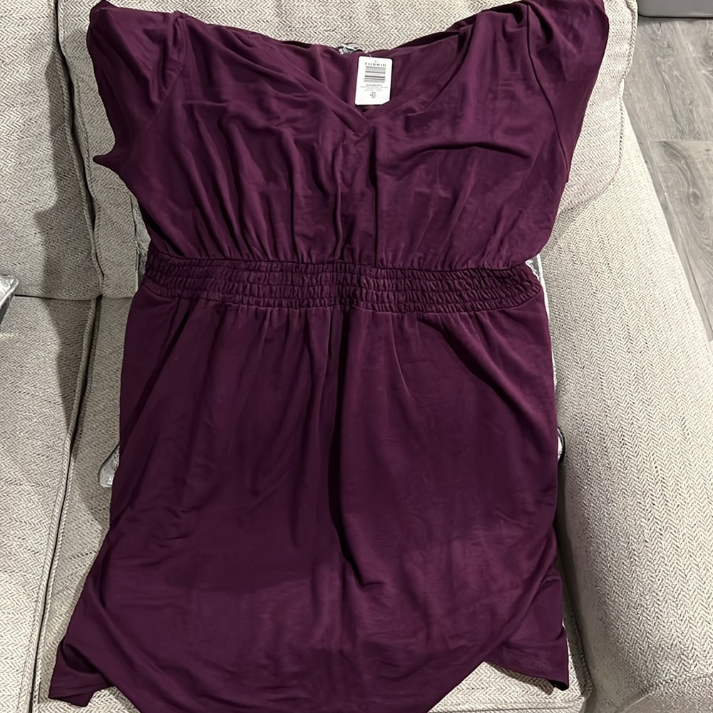 ❌Sold❌ Torrid Lightweight French Terry Smocked Lounge Chemise size 00 NWT! - Picture 5 of 12